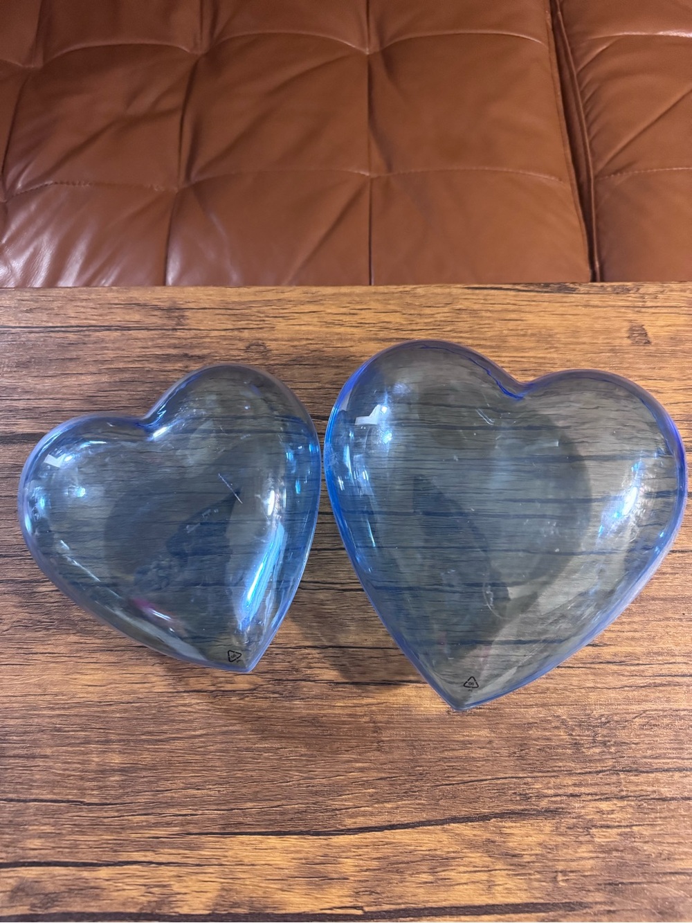 Vintage 2000s IKEA Translucent 💙 Shaped Storage Box Set of 2 Y2K Acrylic